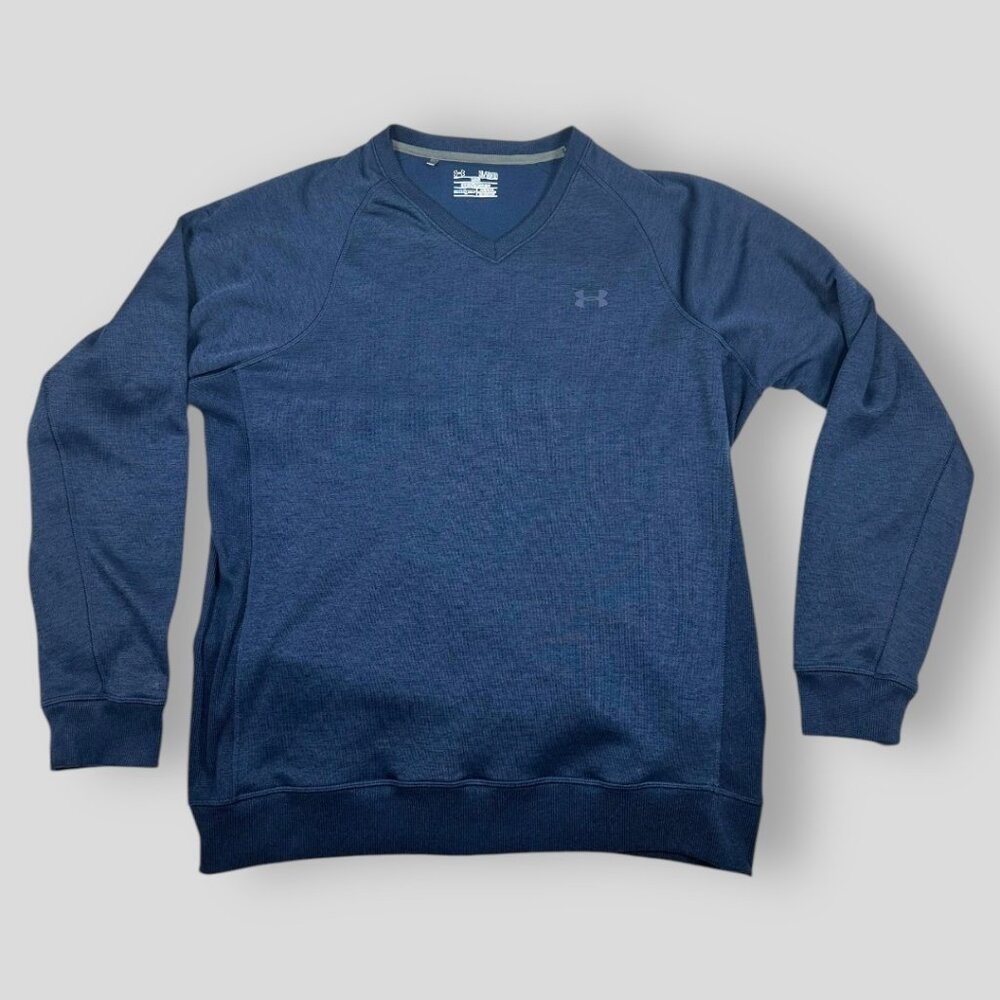 Under Armour Cold Gear V-neck Pullover dark Blue Mens XL